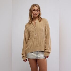 FREE PEOPLE COCOA HENLEY